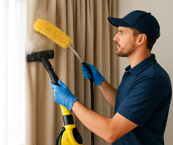 Trusted blind cleaning technician Matty Curtain Cleaning kenmore QLD