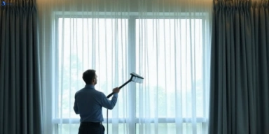 Commercial curtain steam cleaning service kenmore hotels offices