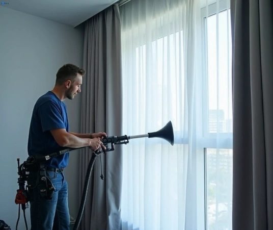Professional commercial curtain cleaning process equipment Matty Curtain Cleaning kenmore