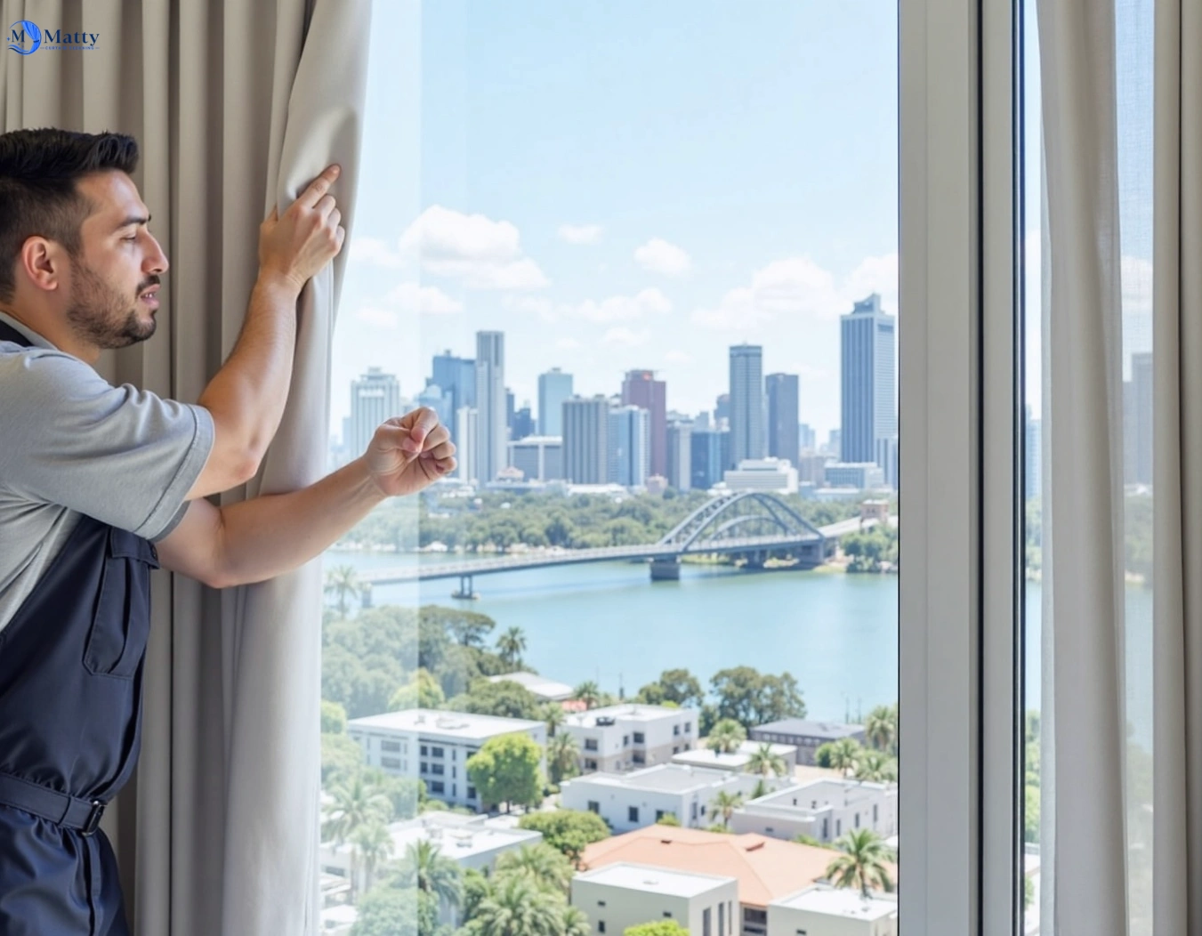 Professional curtain steam cleaning service kenmore QLD by Matty Curtain Cleaning