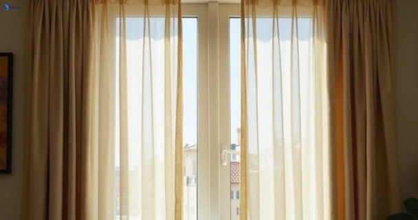 Dusty and dull curtains in kenmore before steam cleaning